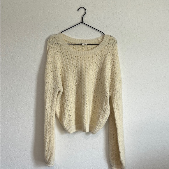 For Love And Lemons Cream & Yellow Knit Sweater - Picture 1 of 6